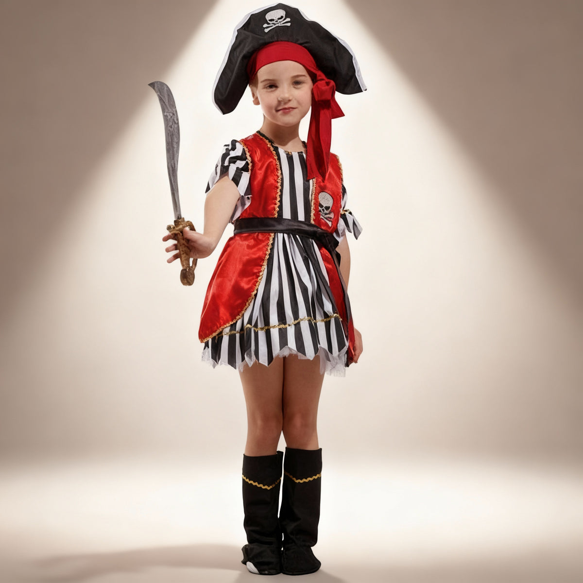 Déguisement Fille Pirate Gothique (Robe Et Foulard) chez DeguizFetes Déguisement Fille Pirate Gothique (Robe Et Foulard) chez DeguizFetes