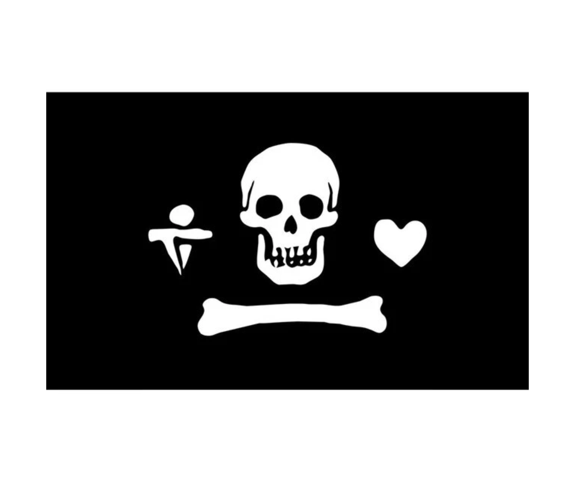 Drapeau pirate noir grand format – La Suggestion sur Mer