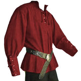 Chemise pirate à laçage, noir ou blanc