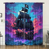 Rideau pirate occultant motif navire