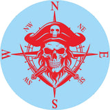 Sticker pirate Jolly Roger noir