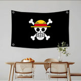 Drapeau pirate One Piece à crâne moustachu