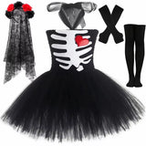 Déguisement Halloween fille robe squelette