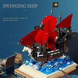Bateau pirate galion en micro-briques