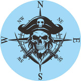 Sticker pirate Jolly Roger noir