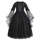 Déguisement fille robe noire de sorcière
