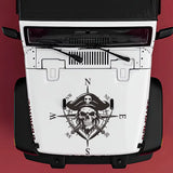 Sticker pirate Jolly Roger noir
