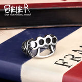 Bague pirate tête de mort en acier