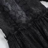 Déguisement fille robe noire de sorcière