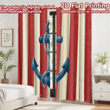 Rideau pirate à motif d'ancre marine