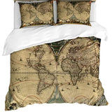 Housse de couette pirate carte du monde