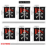 Rideau pirate à motif crâne