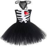 Déguisement Halloween fille robe squelette