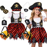 Déguisement pirate fille rouge et noir