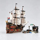 Bateau pirate à assembler en briques