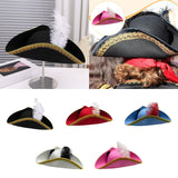Chapeau pirate enfant, tricorne doré ou argent