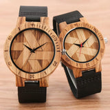 Montre pirate en bois et cuir