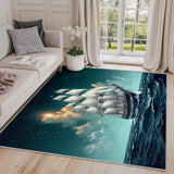 Tapis rond de capitaine pirate