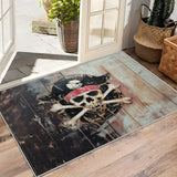 Tapis rond de capitaine pirate