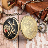 Montre à gousset pirate tête de mort
