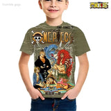 T-shirt One Piece noir tête de mort