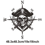 Sticker pirate Jolly Roger noir