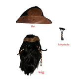 Chapeau pirate femme avec perruque