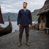 Chemise pirate médiévale à laçage