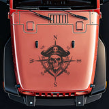 Sticker pirate Jolly Roger noir
