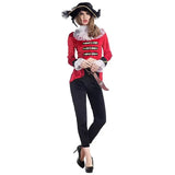 Déguisement pirate femme veste rouge et pantalon