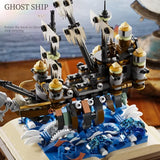 Bateau pirate galion en micro-briques