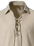 Chemise pirate écrue à laçage