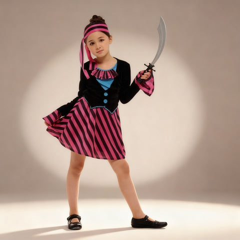 Déguisement Pirate Fille Rose