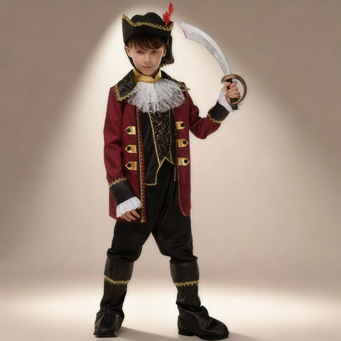 Pantalon Pirate Garçon Kvysinly – Costume Renaissance Médiéval Viking Halloween – Taille Élastique, Lacets Mollets – Look Aventure Enfant