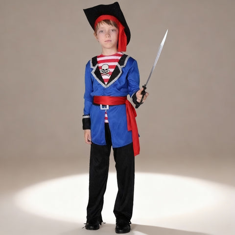 Déguisement Pirate Garçon Bleu