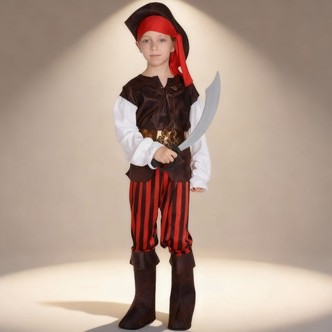 Déguisement Pirate Garçon Rouge