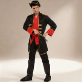 Déguisement Pirate Homme Rouge et Noir