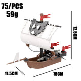 Bateau pirate en briques à assembler