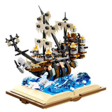 Bateau pirate galion en micro-briques