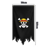Drapeau One Piece au Jolly Roger moustachu
