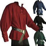 Chemise pirate à laçage, noir ou blanc