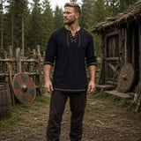 Chemise pirate médiévale à laçage