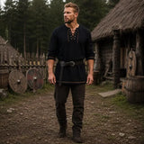 Chemise pirate médiévale à laçage