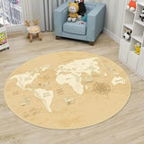 Tapis pirate rond carte au trésor