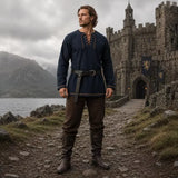 Chemise pirate médiévale à laçage