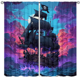 Rideau pirate occultant motif navire