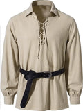 Chemise pirate écrue à laçage