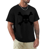 T-shirt pirate noir crâne et tibias