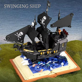 Bateau pirate galion en micro-briques