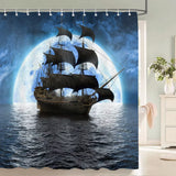 Rideau de douche bateau pirate